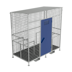 Хранилище с наклонной крышей для 12 газовых баллонов [9981]