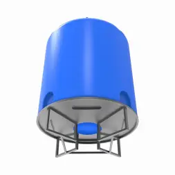 Емкость TR 10000 л под плотность до 1,5 г/см3 синяя на основании для полного слива F