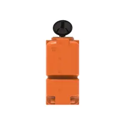 Емкость ST 2000л с патрубками 100мм с откидной крышкой оранжевая