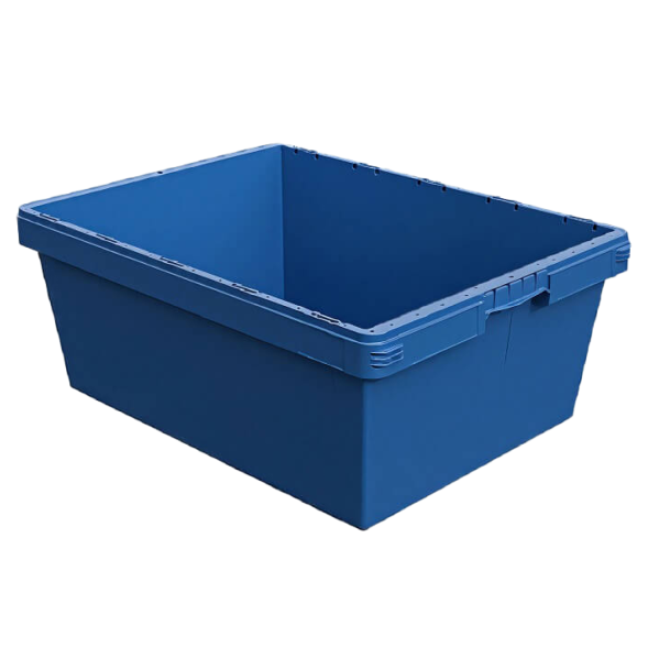 Контейнер пластиковый вкладываемый с усиленным дном INSTORE, 800х600х320 мм, синий [KVR 8634]
