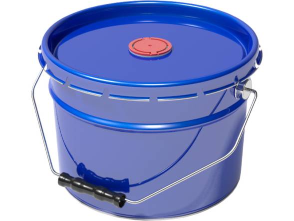Ведро металлическое, 10 л крышка-корона, берикап 57 мм, синий [2126]