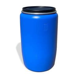 Бочка пластиковая с крышкой и металлическим обручем, 227 л, зеленый [22010007]