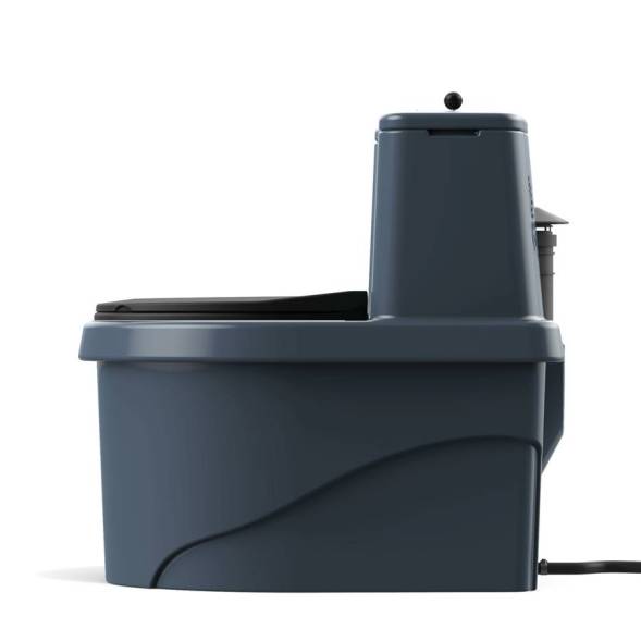 Торфяной биотуалет «РОСА» серого цвета