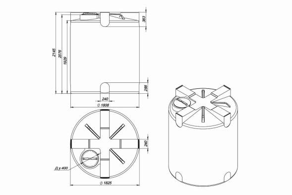 Емкость пластиковая для хранения удобрений (КАС/ЖКУ) ЭКОПРОМ T, красный [107.5004.101.0]