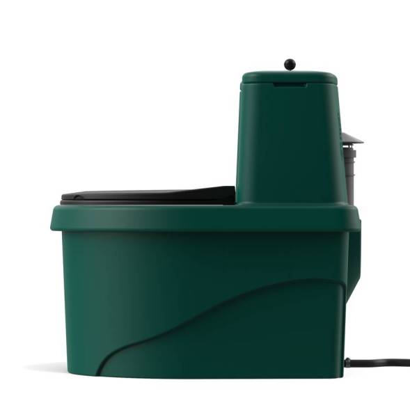 Торфяной биотуалет «РОСА» зеленого цвета