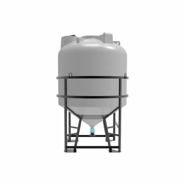 Емкость ЦКТ 5000 л с патрубком 110мм с фланцем под плотность до 1,5 г/см3 белая в обрешетке