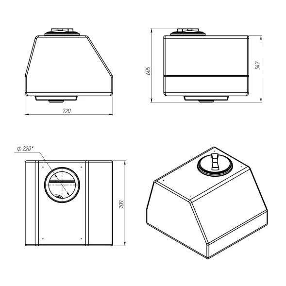 Емкость AGRO 200 желтый