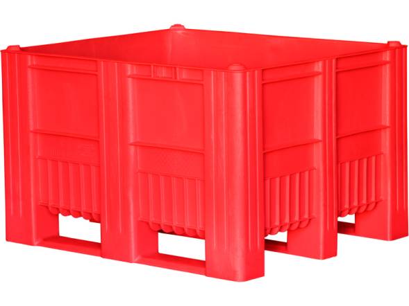 Крупногабаритный сплошной пластиковый контейнер на полозьях Big Box, 1200х1000х740 мм, серый [12001000740-00]