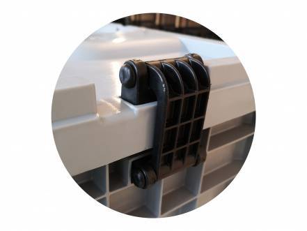 Крупногабаритный сплошной пластиковый контейнер на колесах с крышкой, 1020х640х810 мм, серый [11.605F.92.PE.C13]