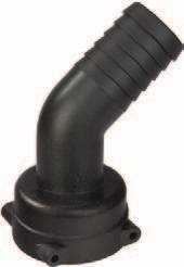 Штуцер G3 угловой 45°T9F, 75мм пластик Италия