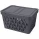 Ящик с крышкой универсальный Deluxe, 18л, серый