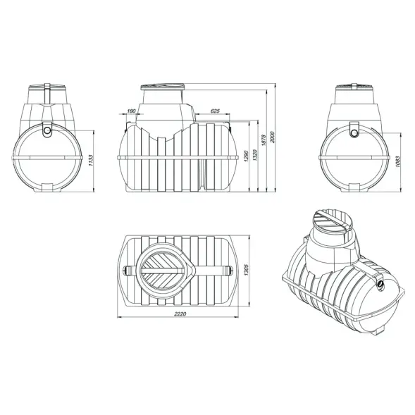 Септик &quot;Rostok&quot; Загородный с насосным отсеком
