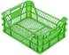 Ящик пластиковый фруктово-ягодный, 400х300х155 мм, зеленый [400300155-02]