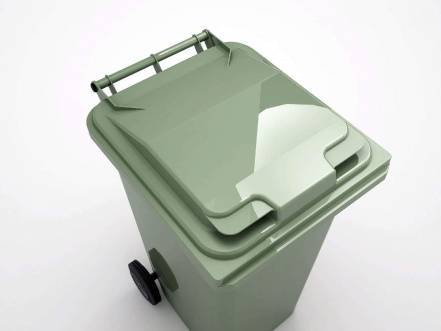 Пластиковый мусорный контейнер на колесах, 240 литров