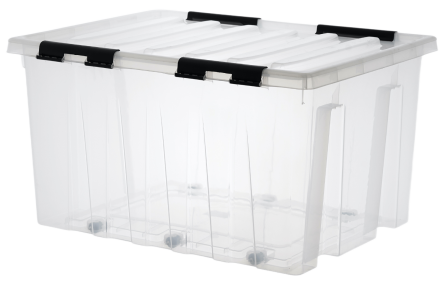 Контейнер для хранения Rox Box, с крышкой, 74x56,5x40 см, 120 л, цвет: прозрачный