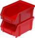 Ящик пластиковый сплошной, 170×105×75 мм, 1.34 л, красный [7968]
