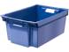 Ящик пластиковый сплошной, 600х400х250 мм, синий [125-2]