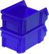 Ящик пластиковый сплошной, 170×105×75 мм, 1.34 л, синий [7968]