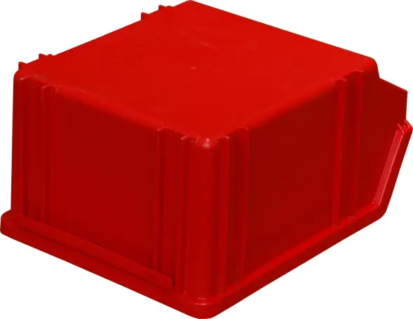 Ящик пластиковый сплошной, 290×230×150 мм, 10 л, красный [7962]