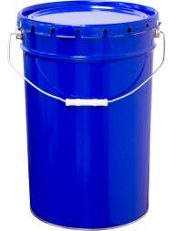 Ведро металлическое, ВМк 27с, 27 л, крышка-корона, синий [5042]