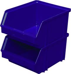 Ящик пластиковый сплошной, 290×230×150 мм, 10 л, синий [7962]