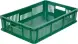 Ящик пластиковый перфорированный, 600x400x140 мм, 27 л, зеленый [705.02.01 м]