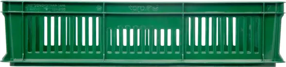 Ящик пластиковый перфорированный, 600x400x140 мм, 27 л, зеленый [705.02.01 м]