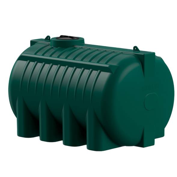 Емкость пластиковая горизонтальная для хранения воды и дизельного топлива, 8000 л, зеленый [TG8000S2]