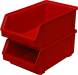 Ящик пластиковый сплошной, 400×230×150 мм, 13.8 л, красный [7963]