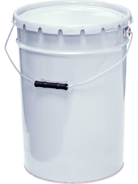 Ведро металлическое с внутренним покрытием, 27 л, крышка-корона, белый [2146]
