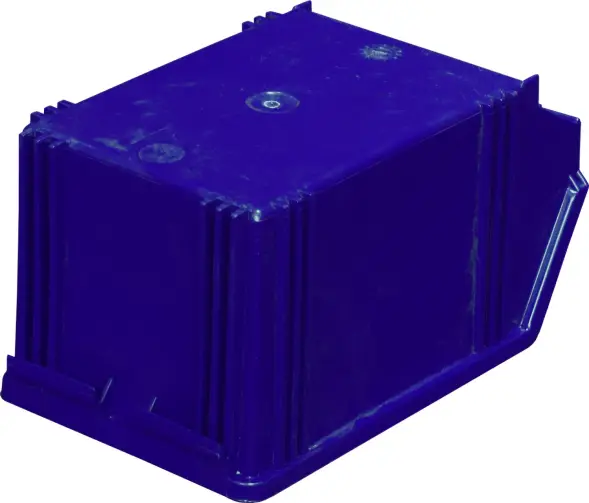 Ящик пластиковый сплошной, 250×148×130 мм, 4.8 л, синий [7967]