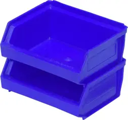 Ящик пластиковый сплошной, 96x105x45 мм, 0.45 л, синий [7924]