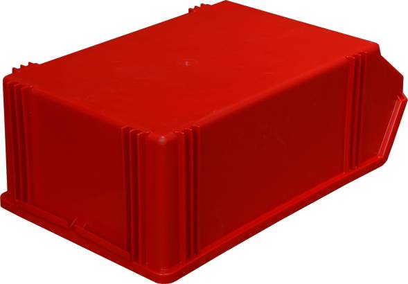 Ящик пластиковый сплошной, 500×310×183 мм, 28 л, красный [7965]