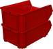 Ящик пластиковый сплошной, 500×310×183 мм, 28 л, красный [7965]