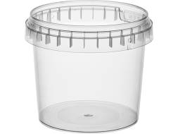Контейнер пластиковый круглый, 365мл, 95 мм, прозрачный