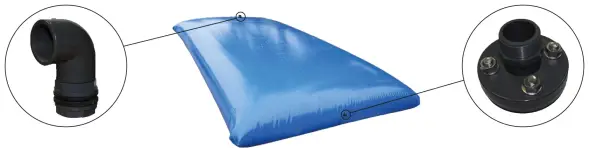 Емкость мягкая ПВХ 20 кубов для воды синий