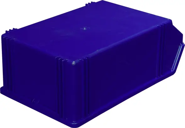 Ящик пластиковый сплошной, 500×310×183 мм, 28 л, синий [7965]