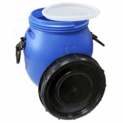 Бочка пластиковая с резьбовой крышкой и ручками, 30 л, синий [БП30.04/03]