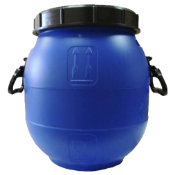 Бочка пластиковая с резьбовой крышкой и ручками, 30 л, синий [БП30.04/03]