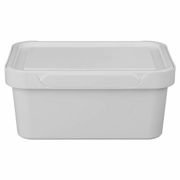 Ящик с крышкой универсальный Luxe, 4,6л, светло-серый