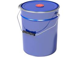 Ведро металлическое, ВМо 20с, 20 л, берикап 57 мм, синий [5051]