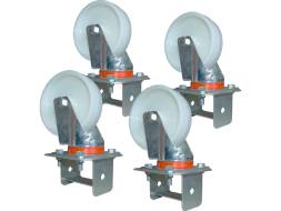 Колёса (комплект) для крупногабаритных пластиковых контейнеров BoxPallet в сборе, 4 шт [Craemer800]