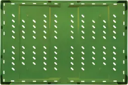 Ящик пластиковый c перфорированными стенками и дном, 600x400x140 мм, 33.6 л, зеленый [118]