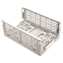 Ящик пластиковый складной ECONOVA Stocky L, 334х250х155 мм, 10.5 л, светло-бежевый [434297334]