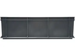 Ящик пластиковый сплошной, 600x400x140 мм, 27 л, серый [705.03.02 м]