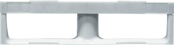 Паллет (поддон) пластиковый сплошной на 3-х полозьях, 800x600х150 мм, черный [TR 680]