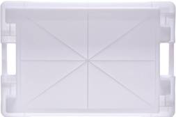 Ящик пластиковый морозостойкий со сплошными стенками и дном, 600х400х100 мм, белый [224-1 М]