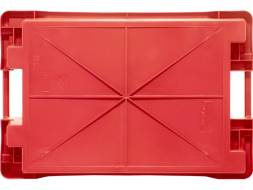 Ящик пластиковый со сплошными стенками и дном, 600х400х150 мм, красный [225-1]