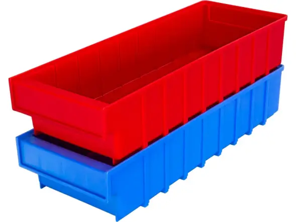 Контейнер полочный пластиковый, 500x185x100 мм, 9.25 л, красный [6004]