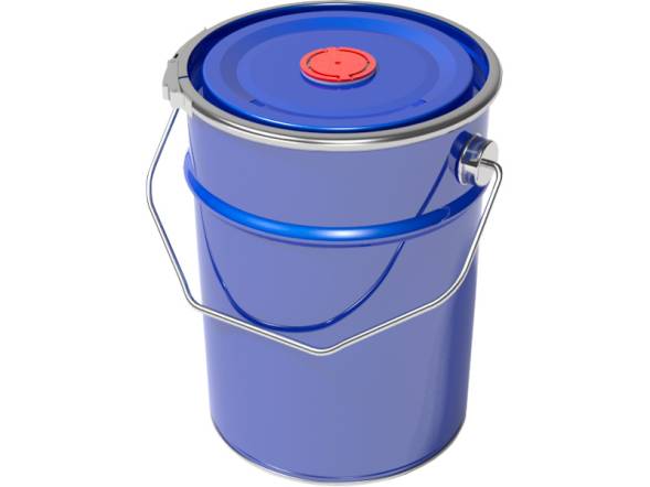 Ведро металлическое, ВМо 5б, 5 л, крышка-обруч, берикап 42 мм, синий [5062]